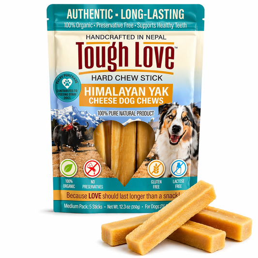 ToughLove Himalayan Yak Cheese Dog Chews Medium 5 sticks