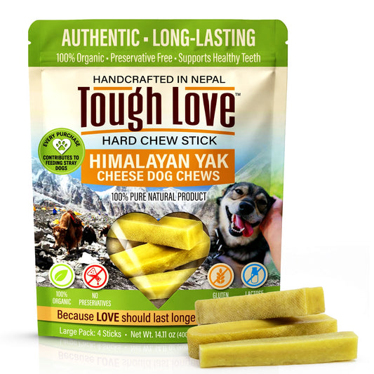 ToughLove Himalayan Yak cheese dog chews Large 4 sticks